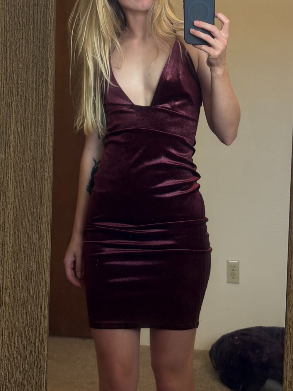 Windsor Maroon X-Small Mini Dress